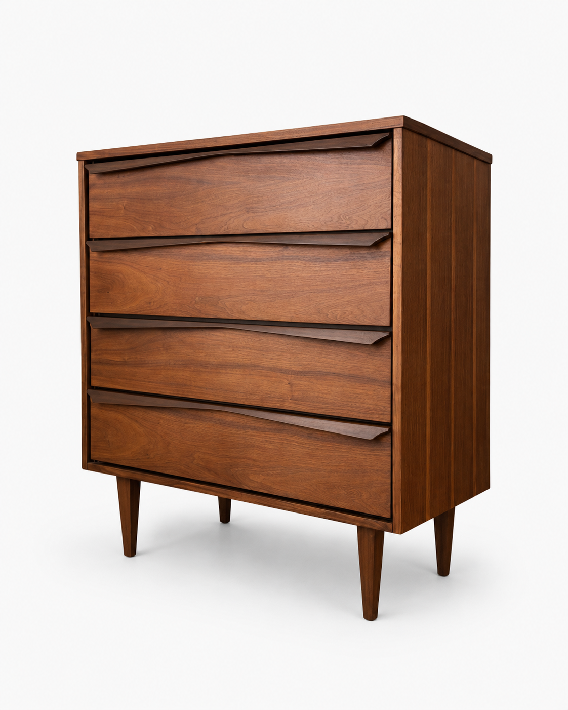 vintage walnut dresser Vintage Compact Walnut Dresser by Vic Art – House of Cascadia