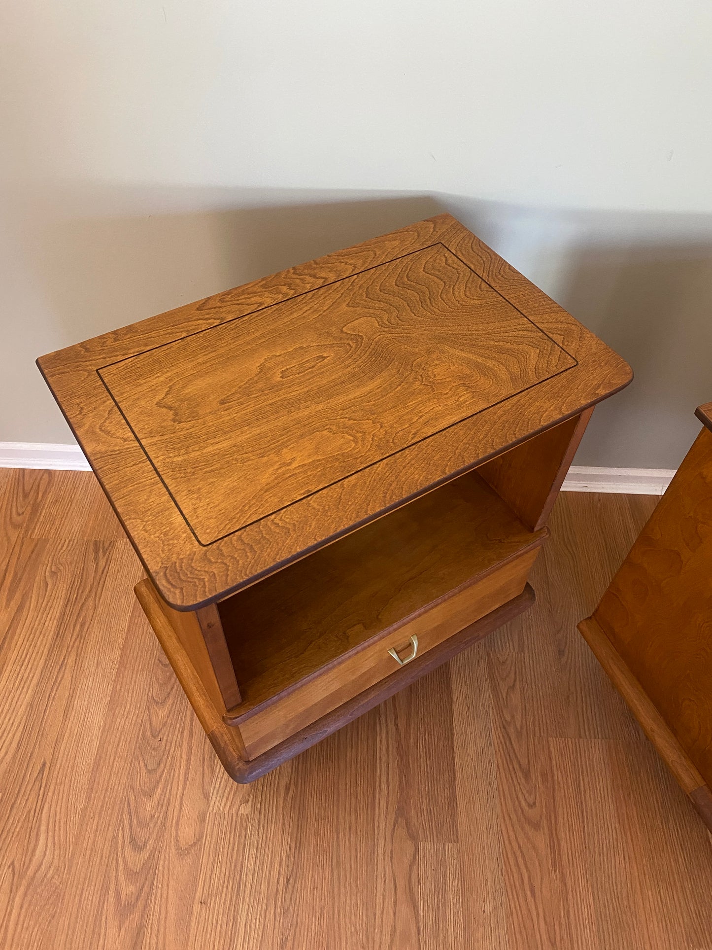 Vintage Pair of Mid Century 1950s Bedside Tables