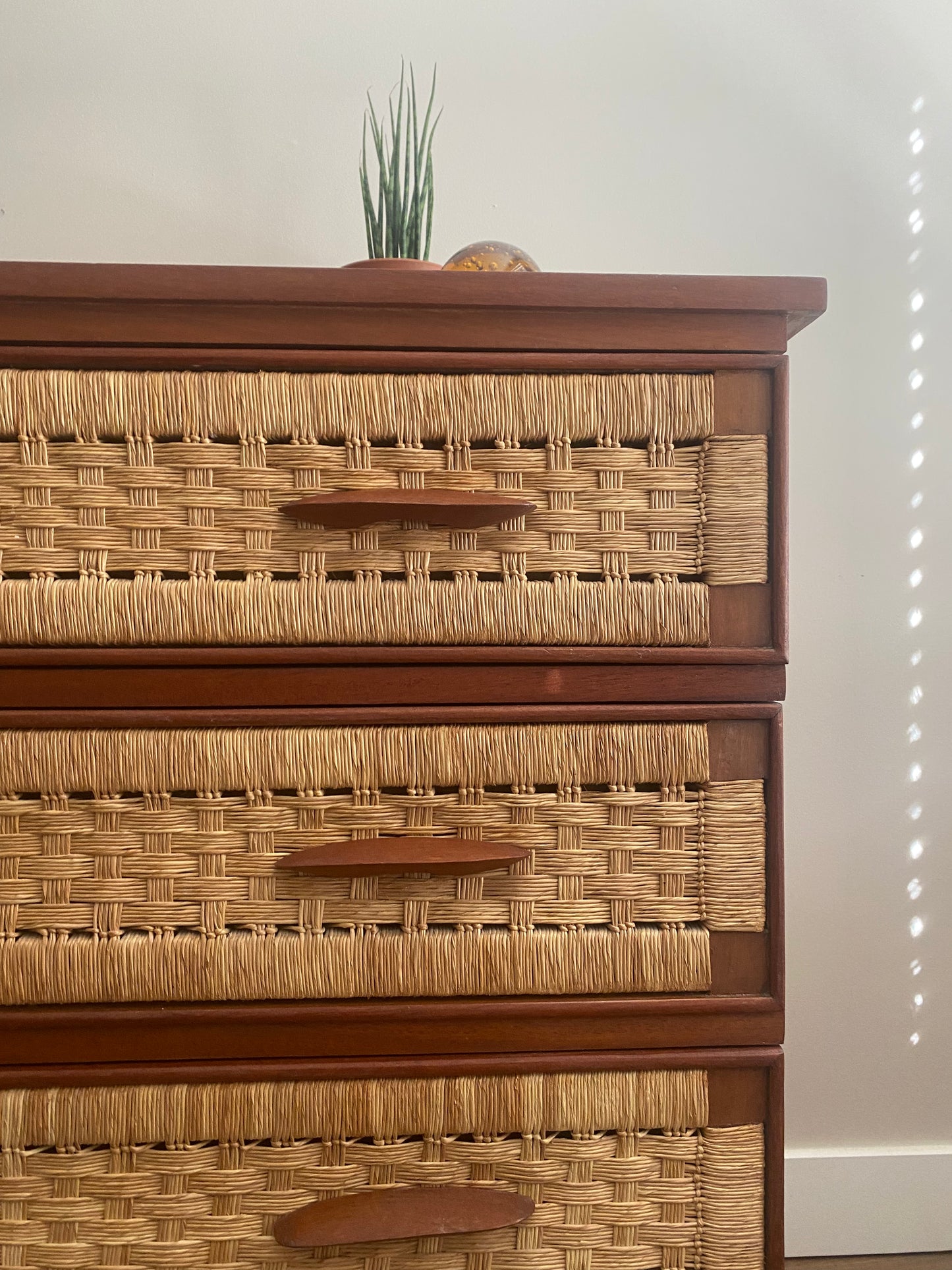 Mid Century Modern Compact 3-Drawer Vintage Dresser