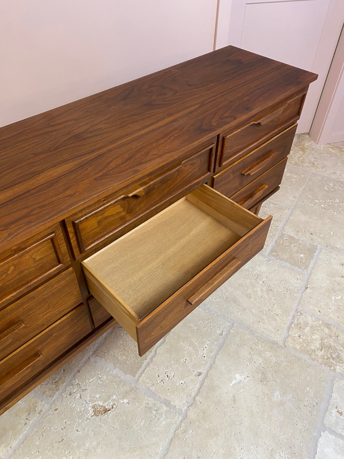 Mid Century Modern 9 Drawer Storage Dresser