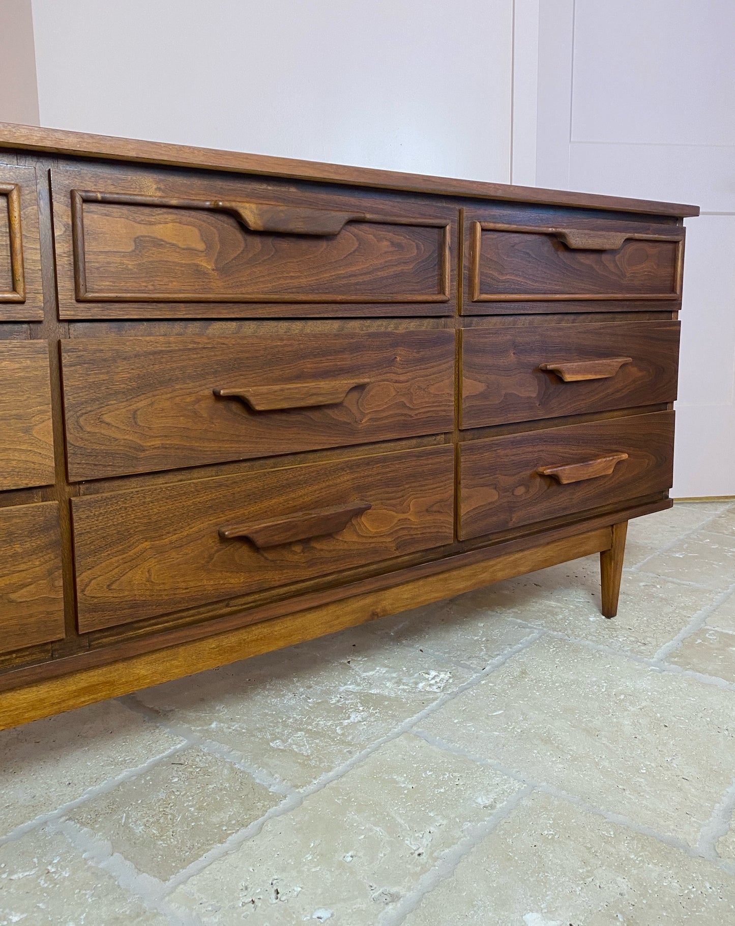 Mid Century Modern 9 Drawer Storage Dresser