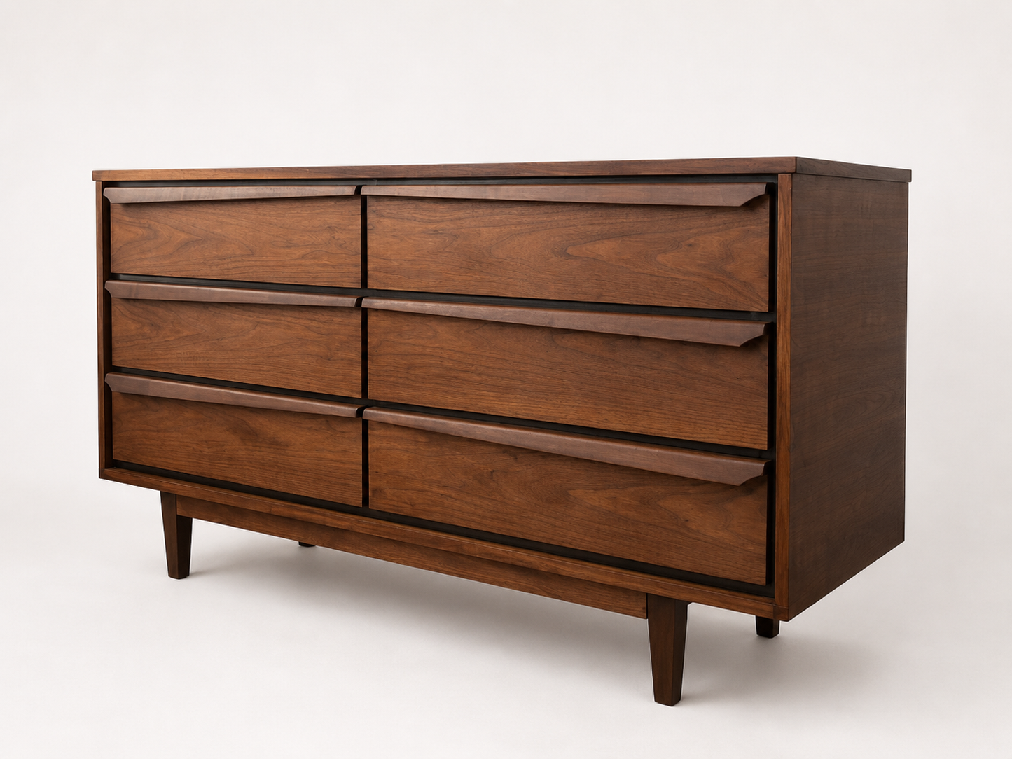 Vic Art Walnut Wood Dresser