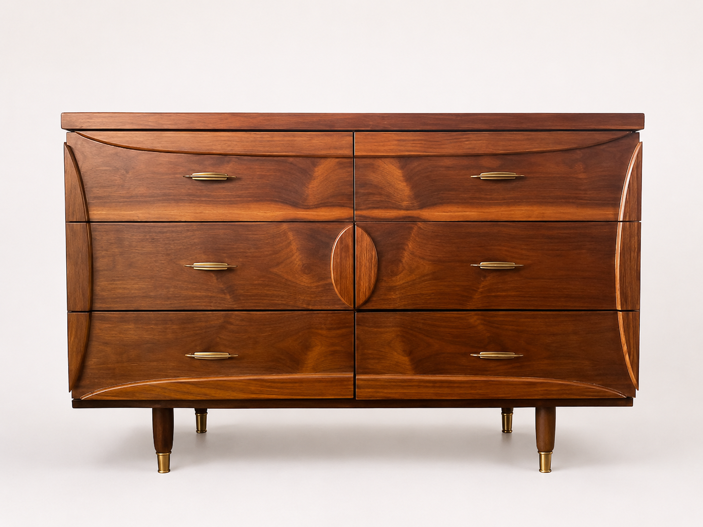 Vintage Compact Walnut Dresser